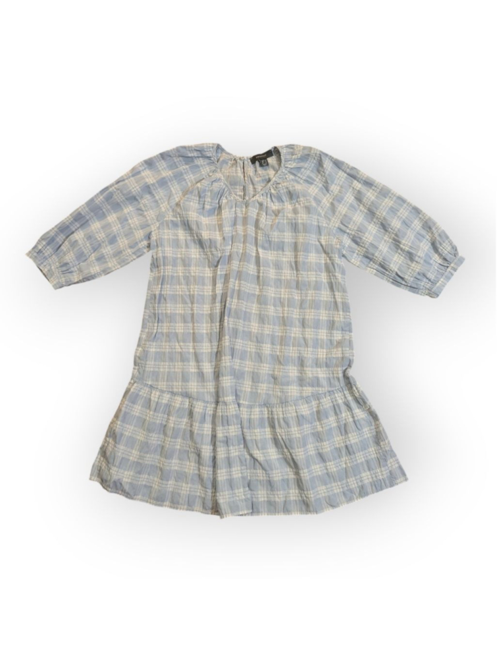Primark Blue White Plaid Dress Size 4